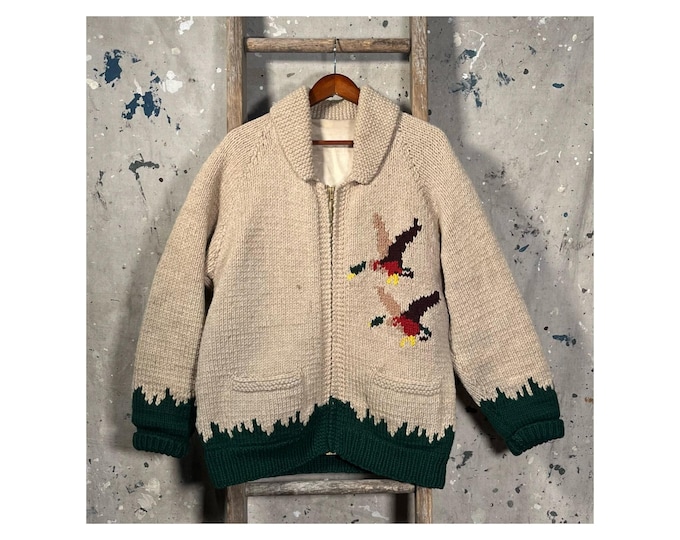 Pheasant Hunter 60s Cowichan Knit Sweater