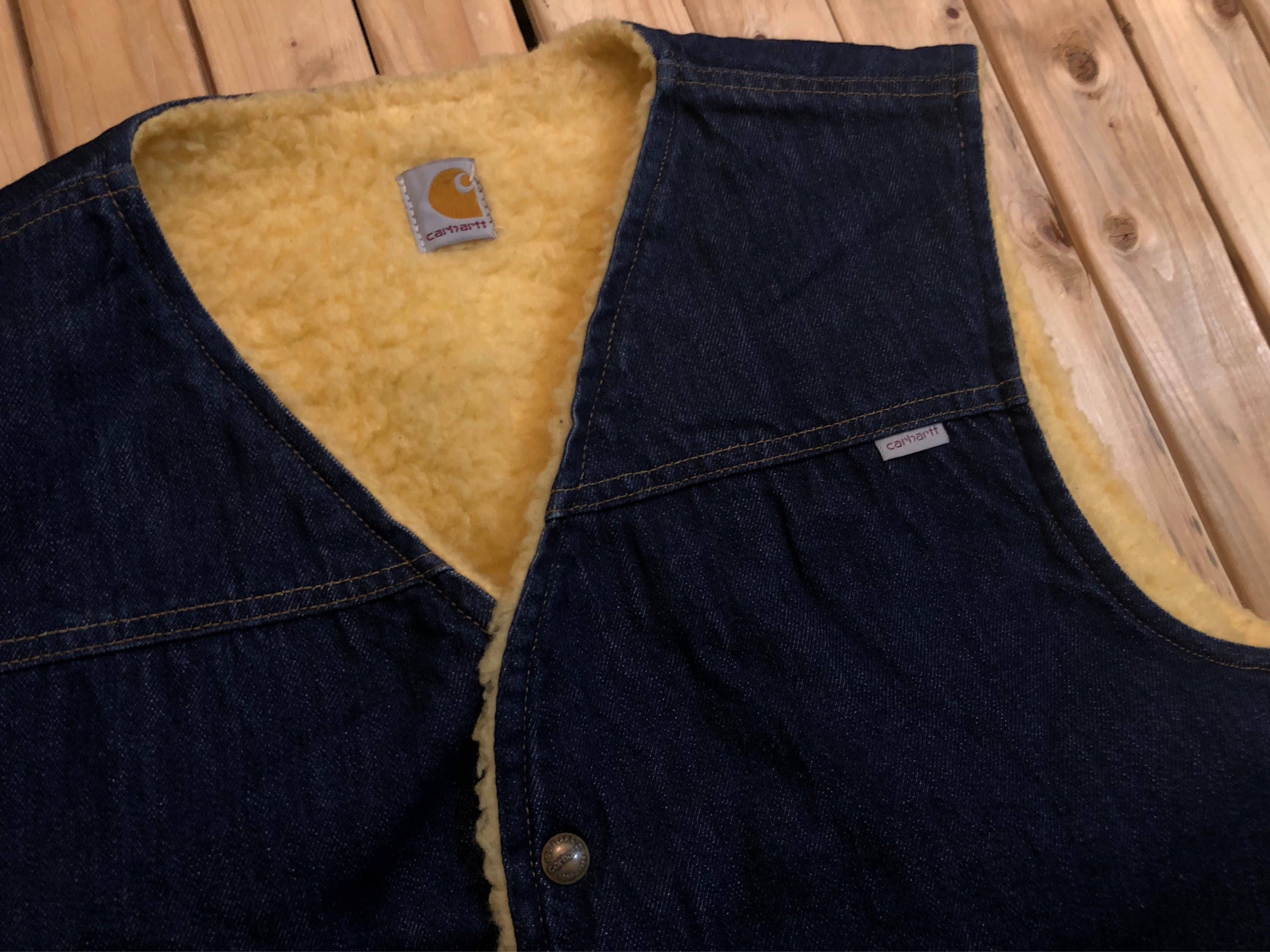 carhartt denim vest
