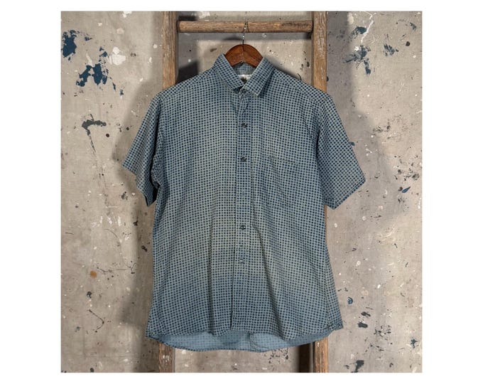 Faded 1960s Patterned Button Down Shirt