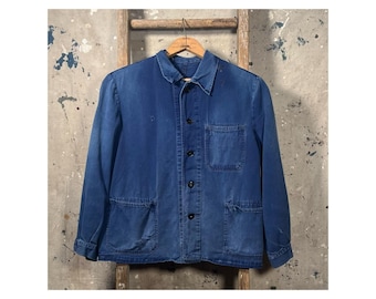 1970s Blue Twill Chore Jacket