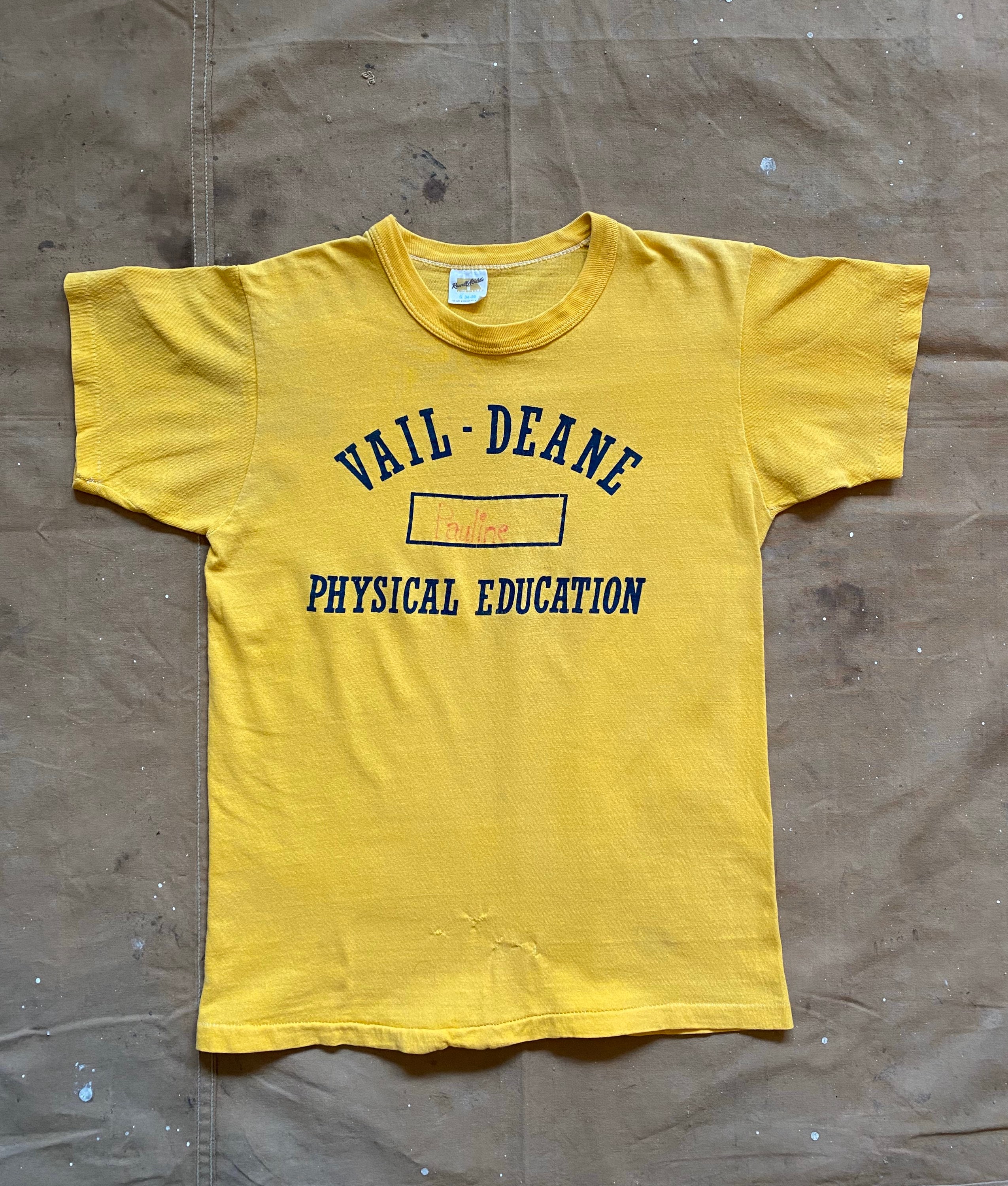 金タグ70 80s RUSSELLATHLETIC football tee Russell Athletic - 70s 80s USA製 ラッセル 金タグ ビンテージT