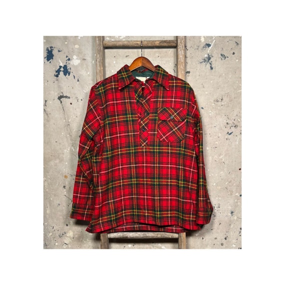 LL Bean 1960s Pullover Wool Shirt - image 1