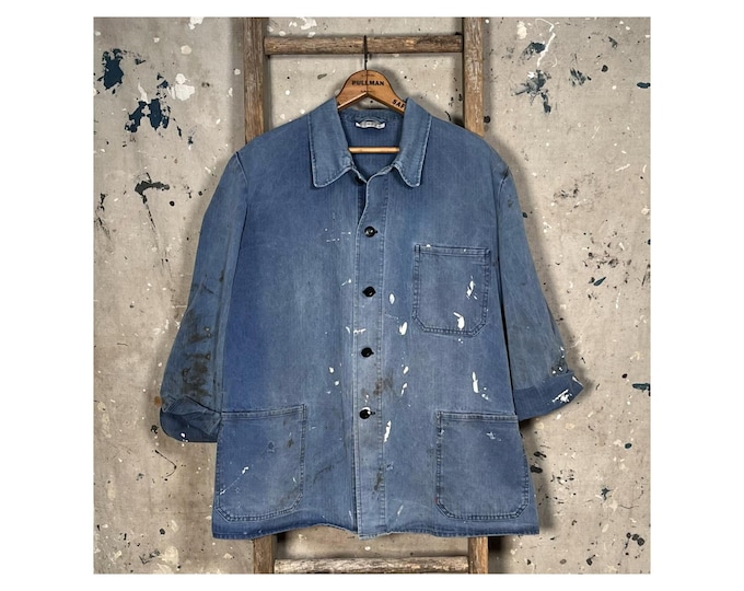 Paint Splatter HBT Euro Chore Coat