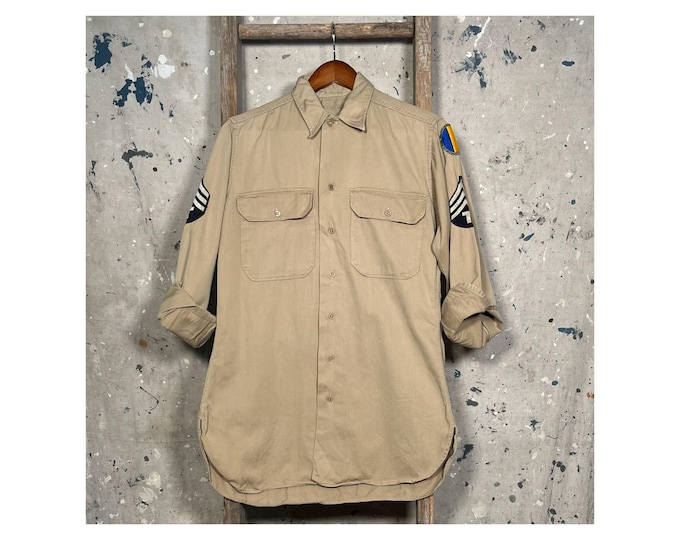 WWII '40s Khaki Shirt Army Patches