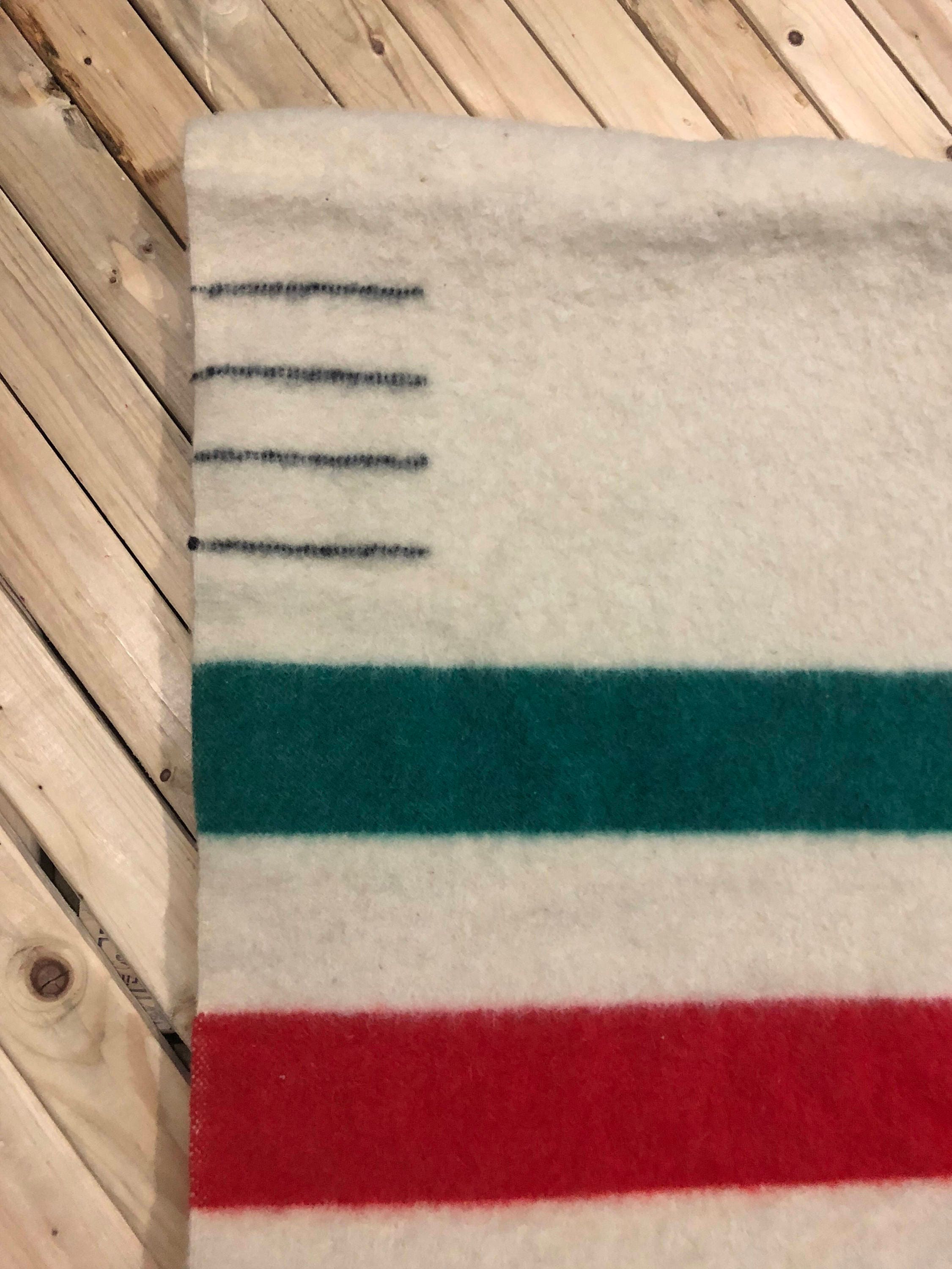 1920s Hudson Bay Company 4 Point Blanket Stripe Blanket Queen Size
