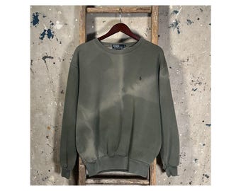 Sun Faded Olive 90's Polo Ralph Lauren Sweatshirt