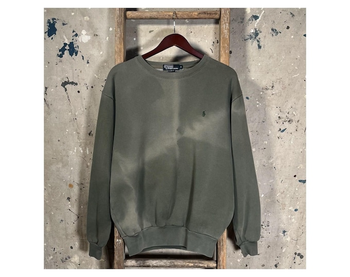 Sun Faded Olive 90's Polo Ralph Lauren Sweatshirt