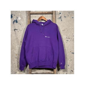 Purple &#39;90s Champion Hoodie USA