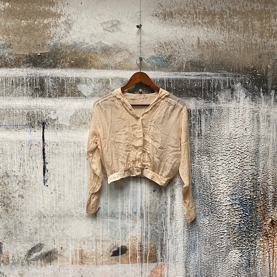Early Antique Tissue Silk blouse - image 1