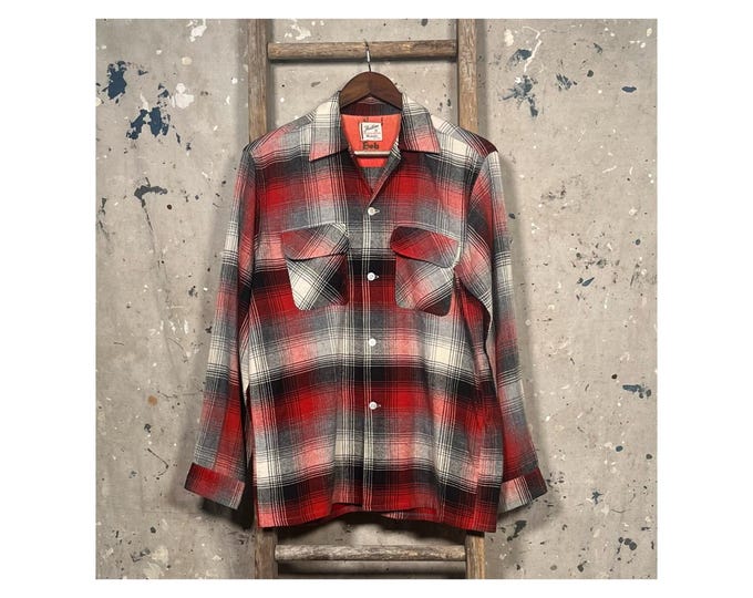1960s Shadow Plaid Shirt by Fleetline