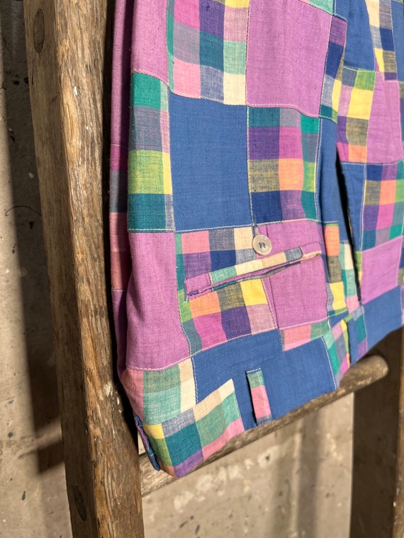 Patchwork 1960s Madras Plaid Trousers - image 7