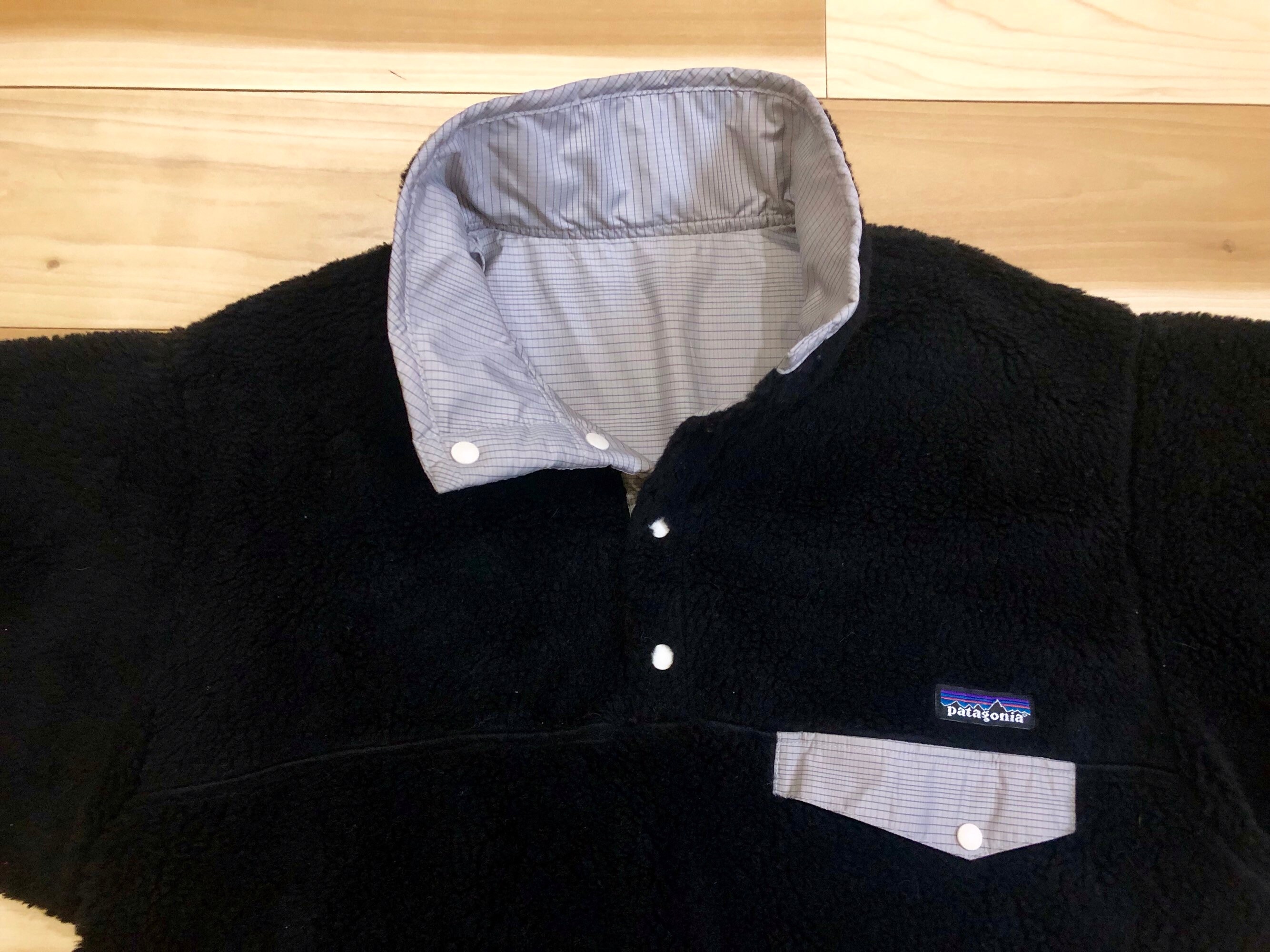 Reversible 90s Patagonia Snap T Made in USA Deep pile