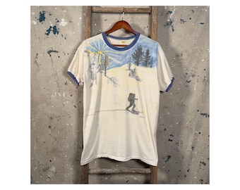 Hand Drawn 1970s Ski T-Shirt