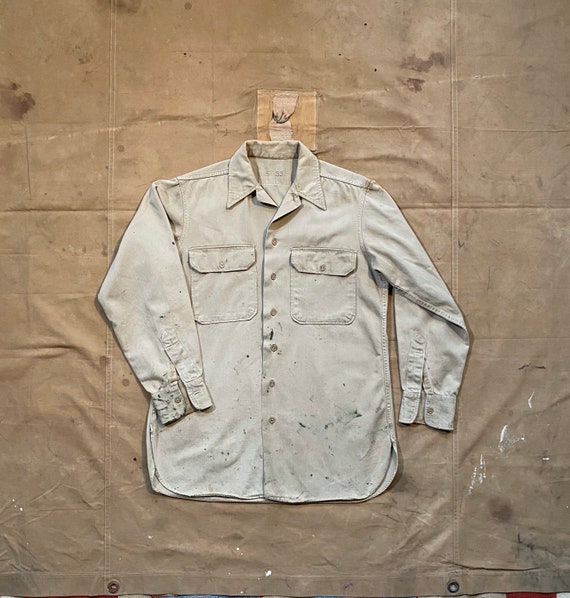 50s Work Shirt Cotton Twill Artist smock