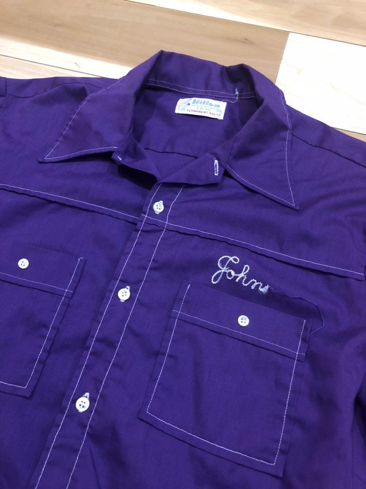 Hilton 1950s Bowling Shirt Chain Stitch