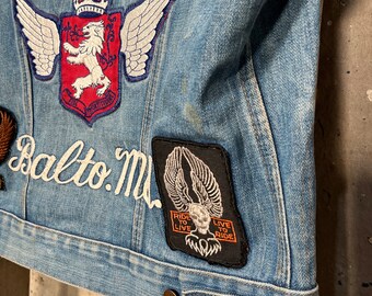 ビンテージ バイカー ベスト ジージャン MC デニムジャケット Lee - バイカー ベスト MCの通販 by まさ's shop｜リーならラクマ