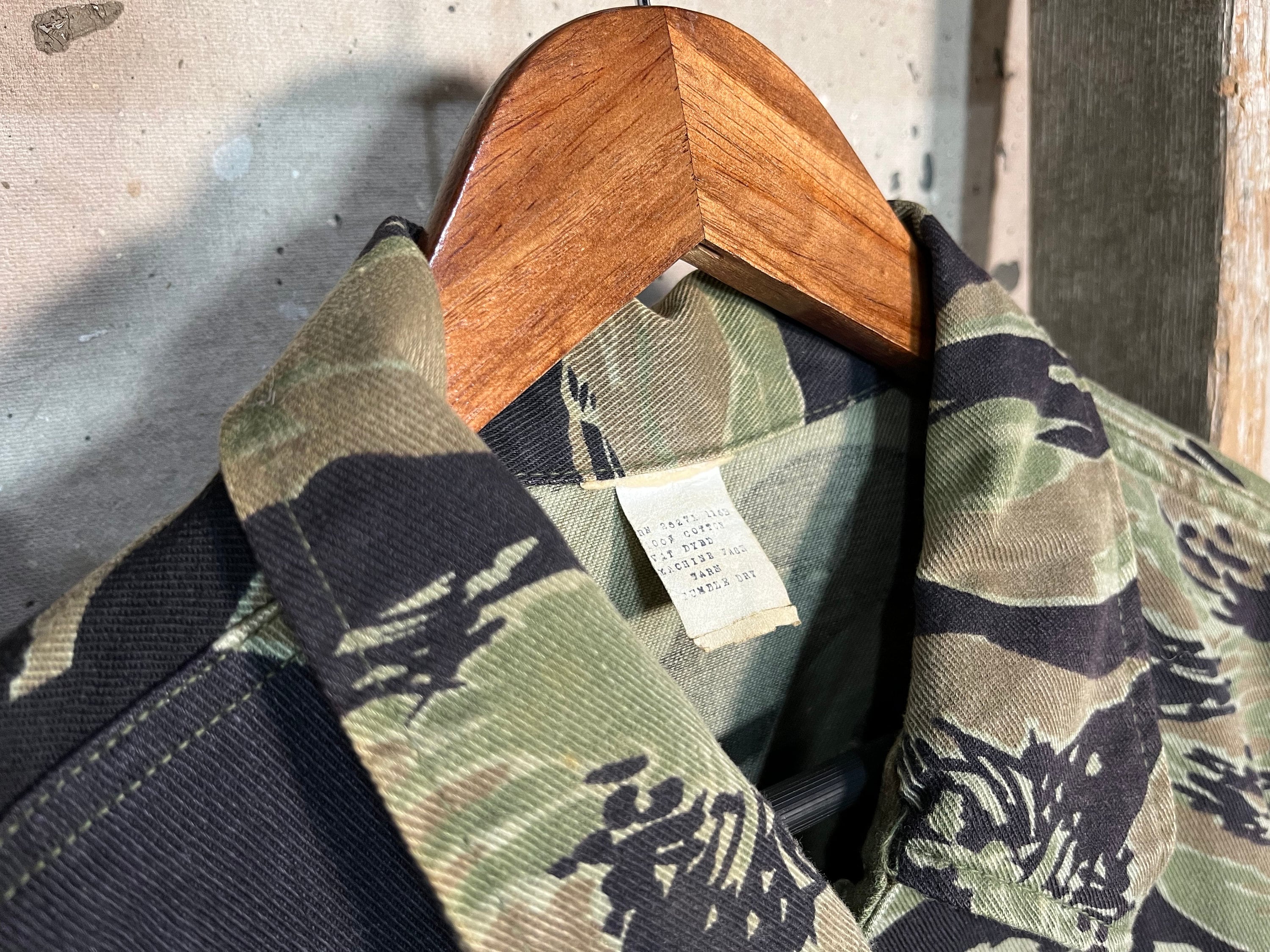 1970s Tiger Stripe Camo Jacket Deadstock