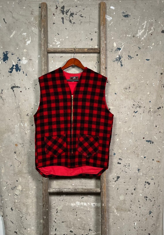 plaid wool vest or - Gem