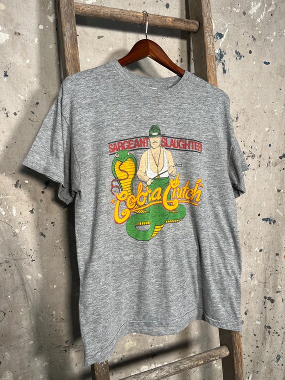 1980s Sargeant Slaughter 'cobra Clutch' T-shirt G.I. Joe - Etsy