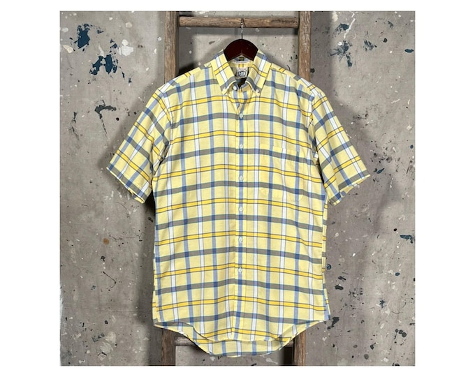 1980s Plaid Oxford by Arrow Dover Shirt