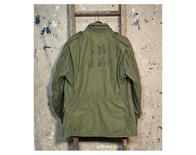 Stenciled ‘70s Cold Weather Coat Army