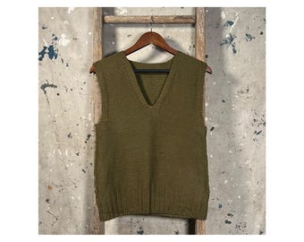 Red Cross 1940s Vest Wool Sweater