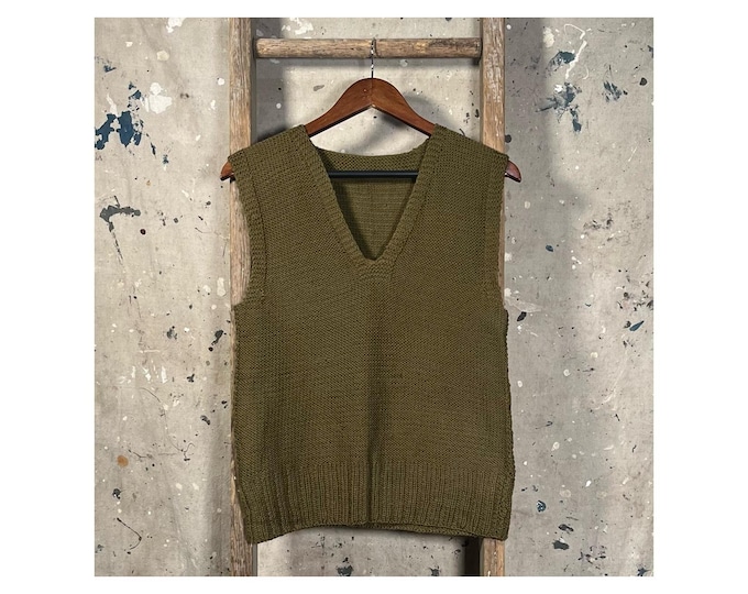 Red Cross 1940s Vest Wool Sweater