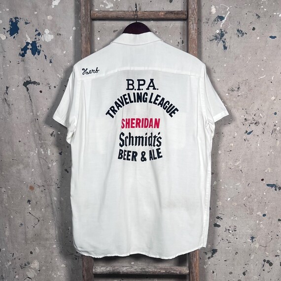 Schmidt's Beer '60s Hilton Bowling Shirt Flocked - Etsy Canada