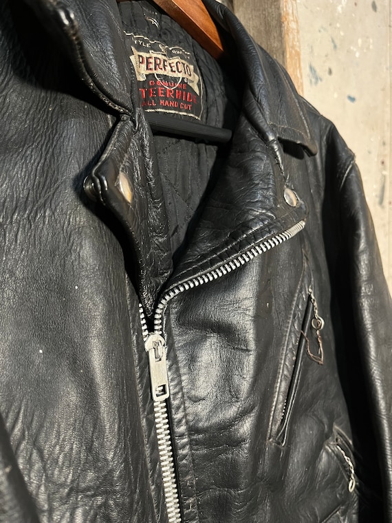 Schott Perfecto 1950s Steerhide Leather Jacket 613 - image 5