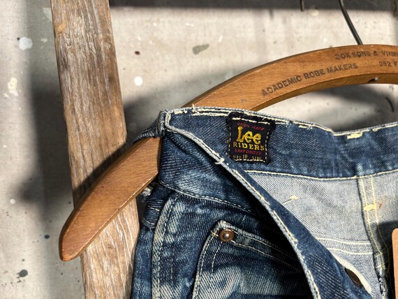 1950s LEE Rider Denim Shorts Cut Off Union Made - image 4