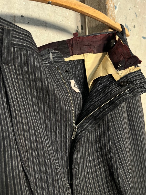 Antique Black Stripe Trousers 32 waist - image 5