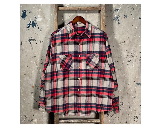 1970s Woven Flannel Button Down