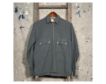 1950s Chin Strap Pullover Wool Shirt
