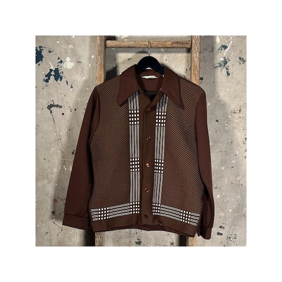 Rockabilly ‘60s Patterned Button Down Shirt by Ga… - image 1