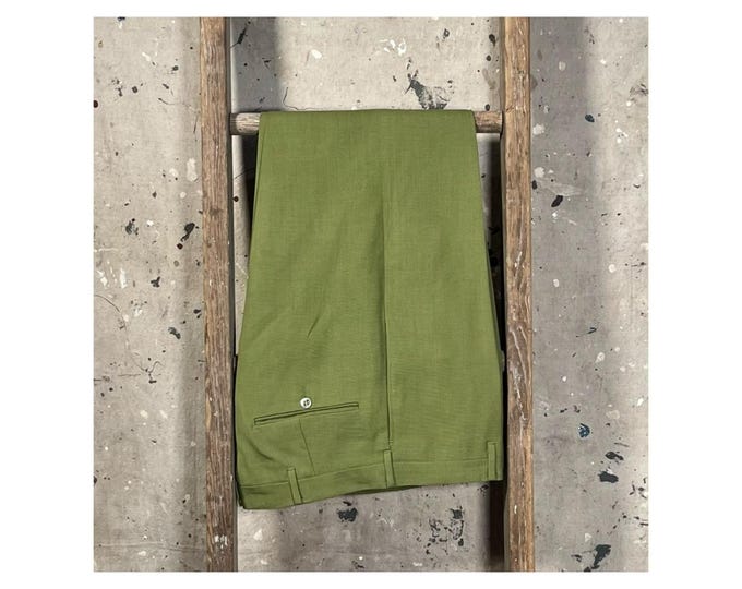 1960s Slacks Green Post Grads