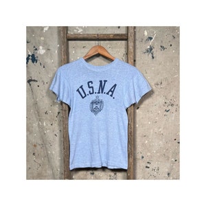 シャツ 80s usna football shirt Vintage 80s NAVY T Shirt XS