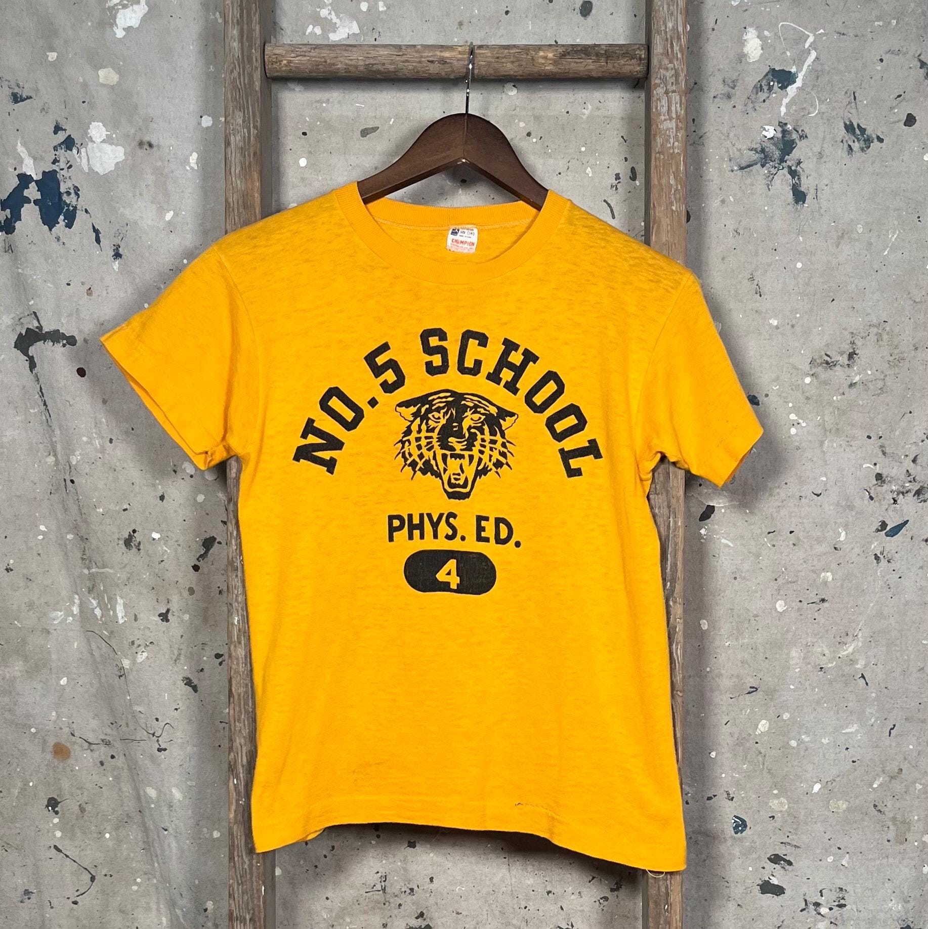 Phys Ed '50s School T-Shirt Champion Running Man Phys Ed '50s School T-Shirt Champion Running Man