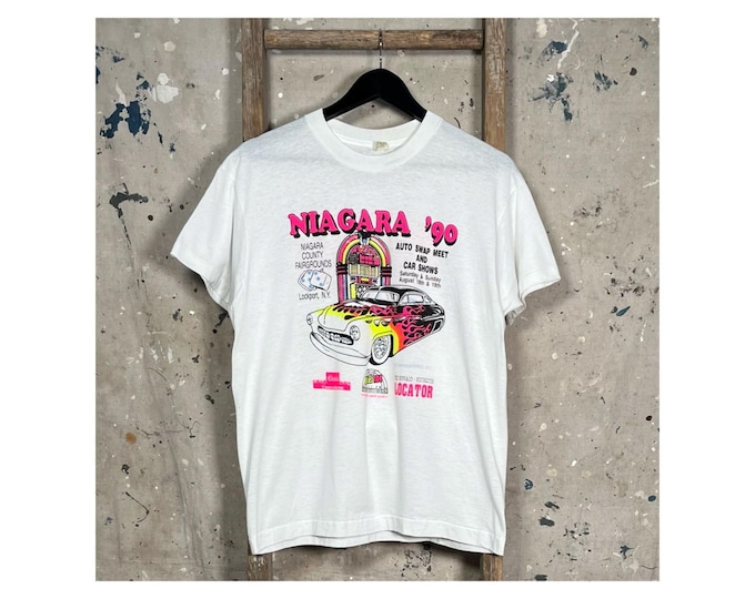 NY Car Show 1990s Hot Rod T-Shirt Double Sided