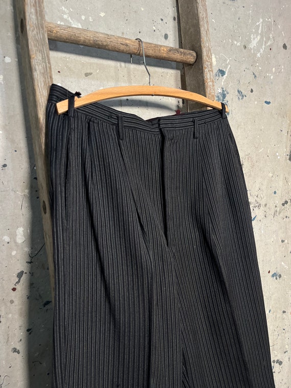 Antique Black Stripe Trousers 32 waist - image 3