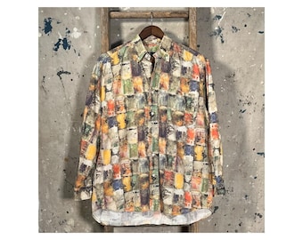 Stussy 1980s Art Print Button Down USA