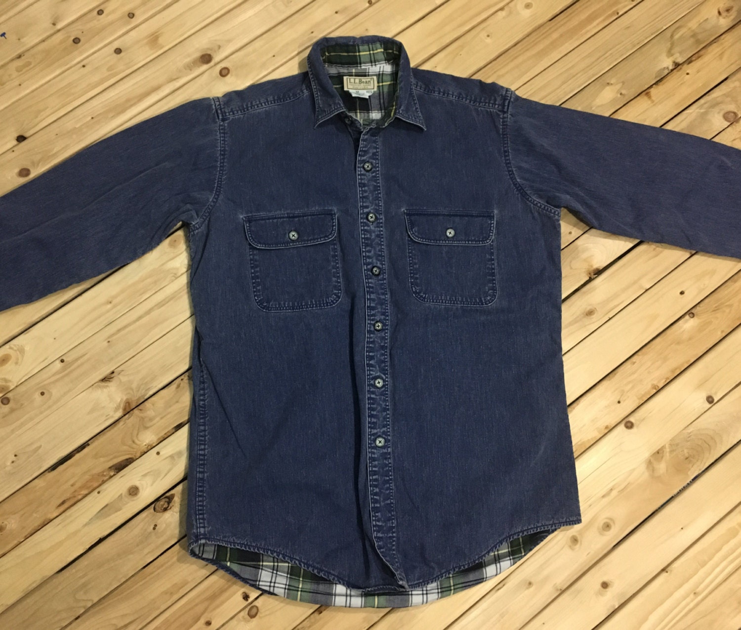 LL Bean Flannel Lined Shirt Made in USA