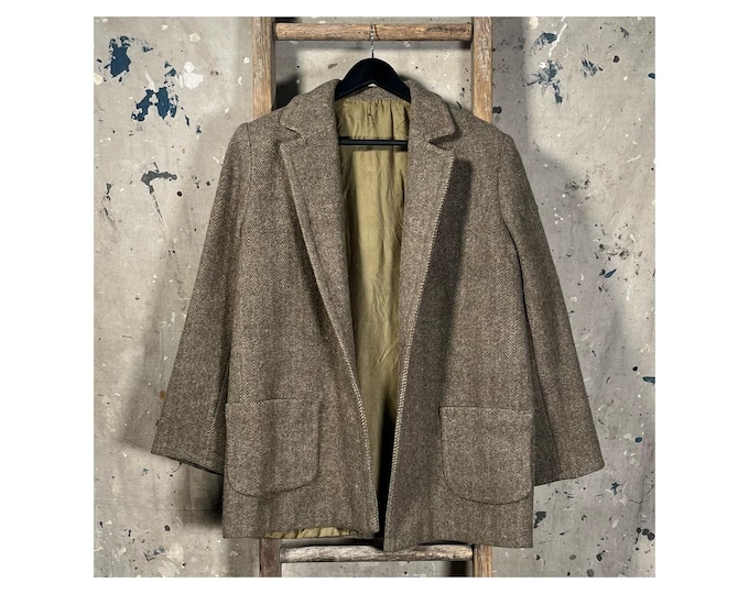 1970s Herringbone Tweed Sport Coat