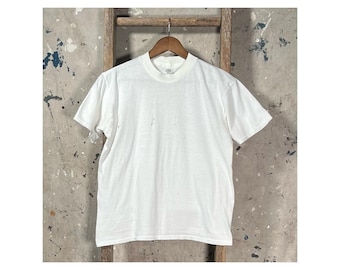 1970s White T-Shirt Distressed by Jockey