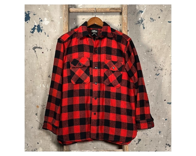 King Kole '50s Wool Shirt Buffalo Plaid