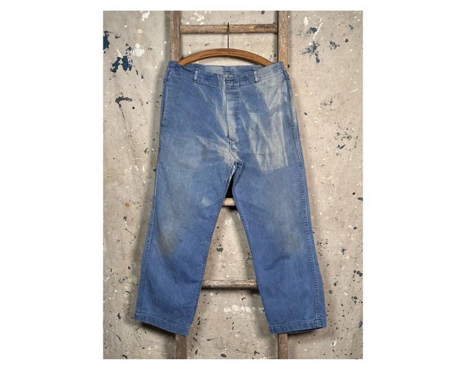Sun Bleached Herringbone Twill Trousers