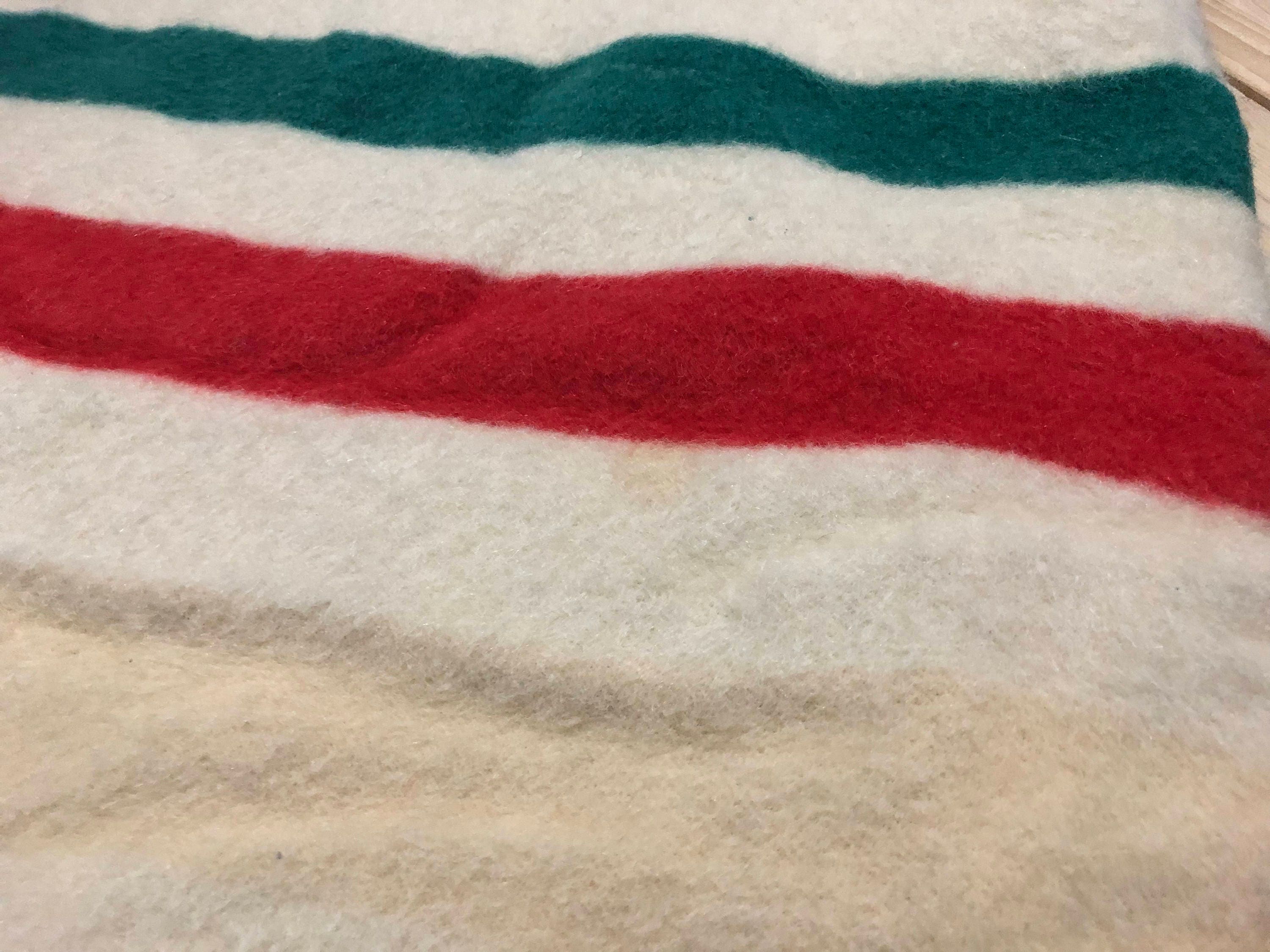 1920s Hudson Bay Company 4 Point Blanket Stripe Blanket Queen Size
