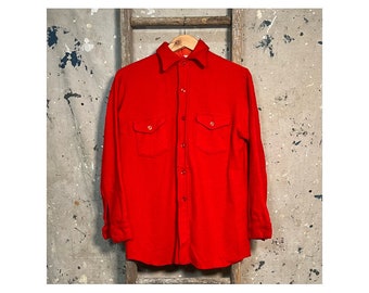 Hunting Red Wool Shirt Jacket