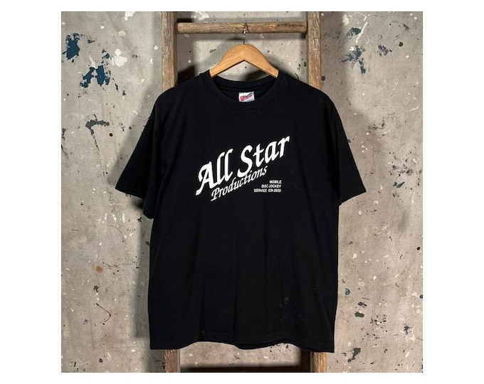 Faded Black 1990s DJ T-shirt