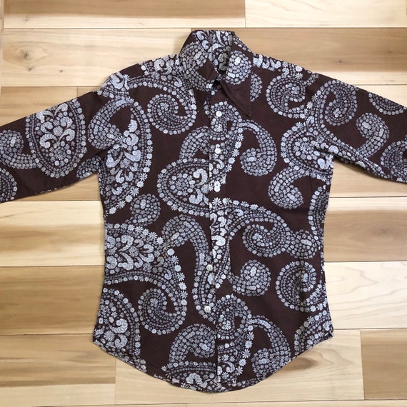 All over print 60s / 70s Paisley shirt - image 6