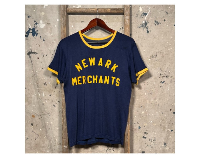 1950s Rayon Jersey Shirt Newark Merchants